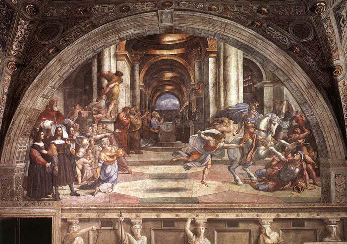 RAFFAELLO Sanzio The Expulsion of Heliodorus from the Temple France oil painting art